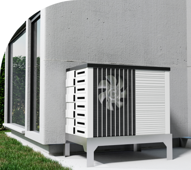 close-up-heat-pump-outside-home 1